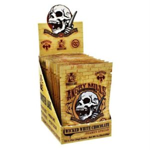 Sinister Labs Angry Mills Angry Mills Non-caffeinated Peanut Spread Wicked White Chocolate - Gluten Free - 12-1.19oz (34g) Packs