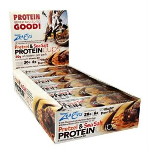 Zenevo Protein Cups Pretzel And Sea Salt - 12 (3 cup) Pack