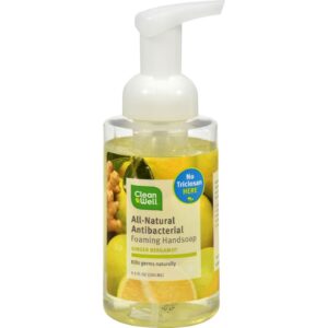 Comprar cleanwell all-natural antibacterial foaming hand wash bergamot ginger - 9. 5 fl oz preço no brasil cuidados pessoas suplemento importado loja 7 online promoção - 2 de maio de 2024