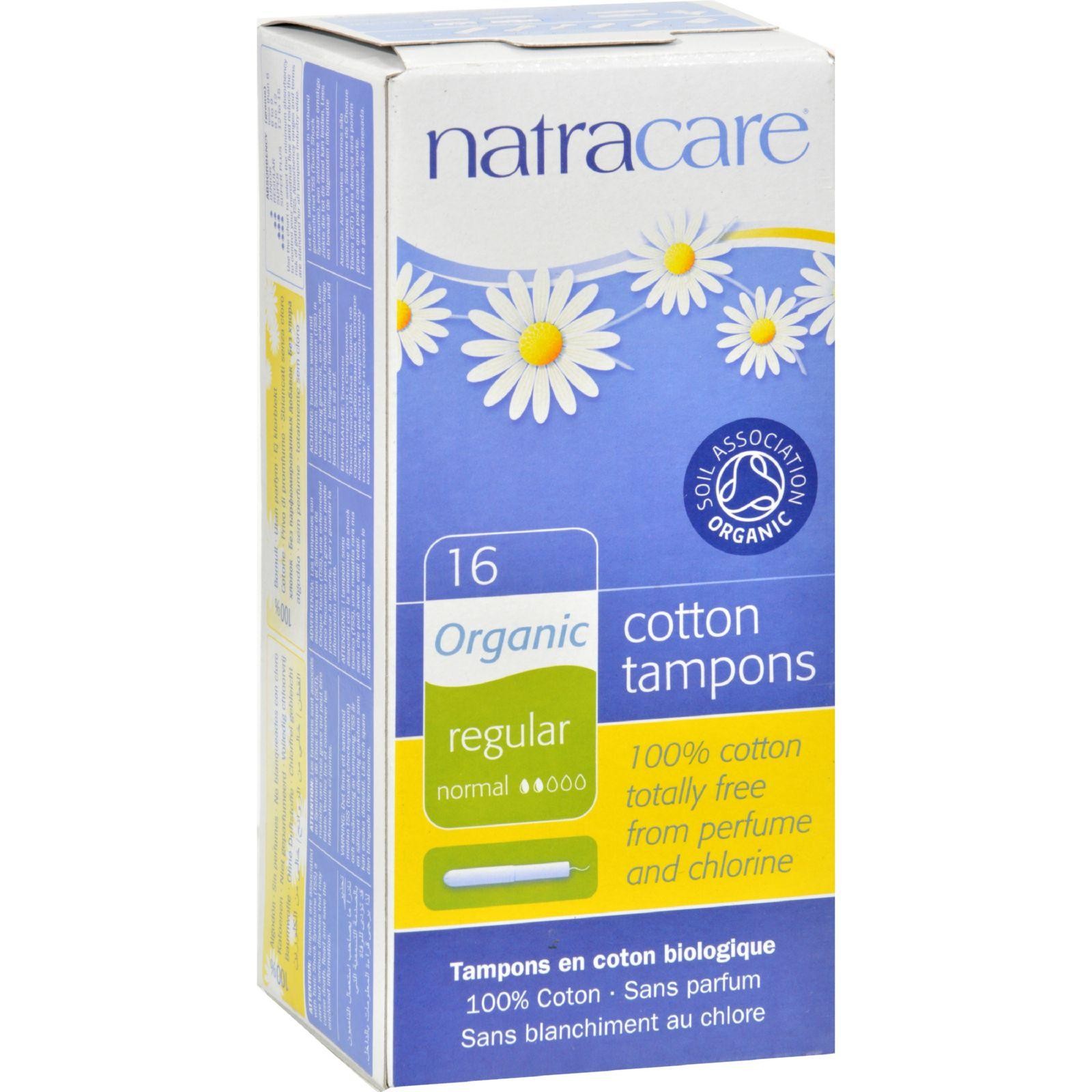 Natracare 100% Organic Cotton Tampons Regular W/ Applicator - 16 Tampons
