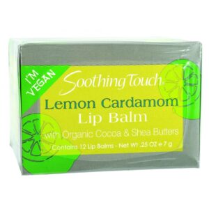 Soothing Touch Lip Balm - Vegan - Lemon Cardamom - .25 Oz - Case Of 12