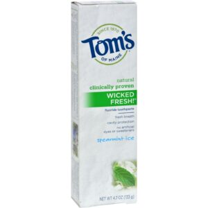 Tom's Of Maine Wicked Fresh Toothpaste Spearmint Ice - 4.7 Oz - Case Of 6