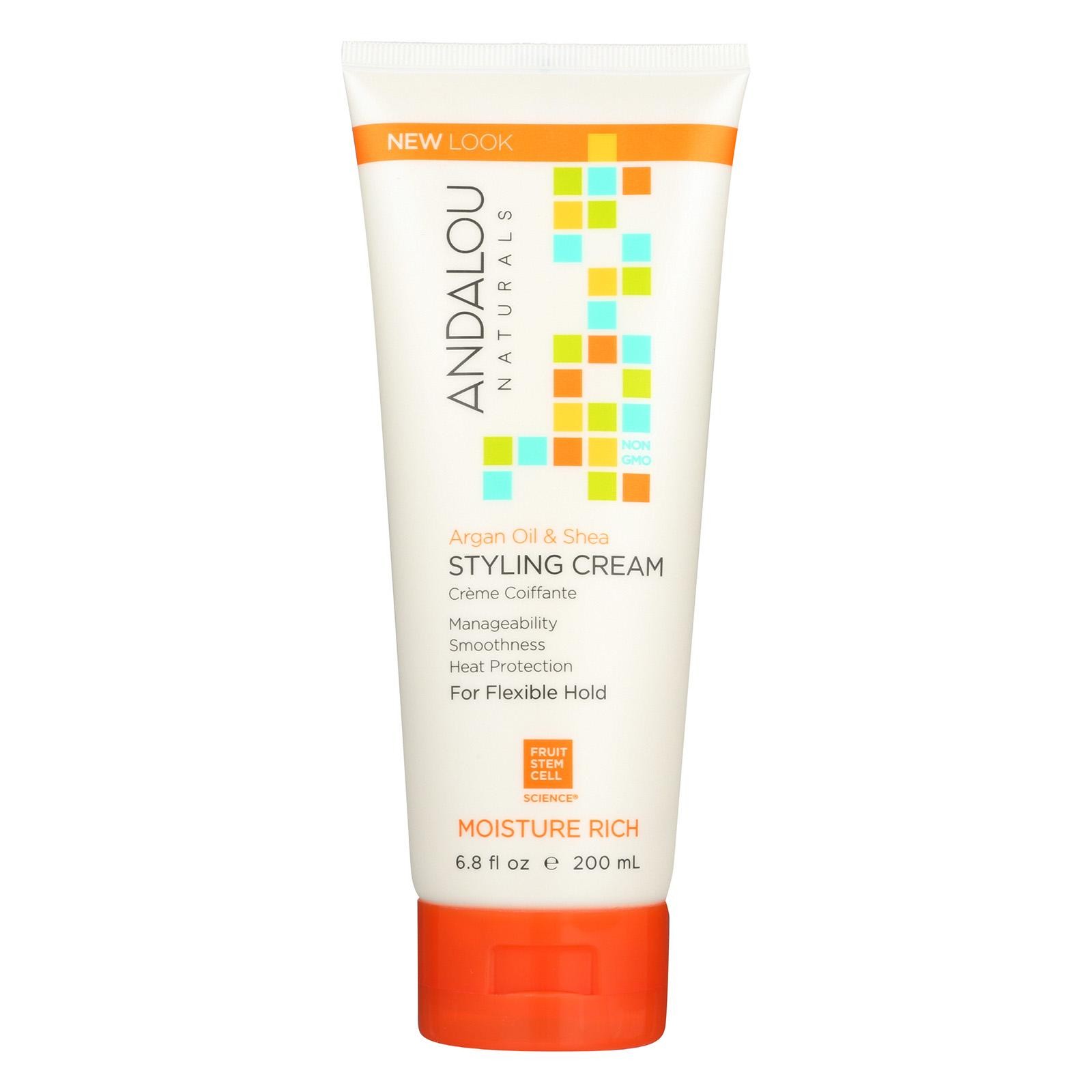 Andalou Naturals Argan Oil And Shea Styling Cream - 6.8 Fl Oz