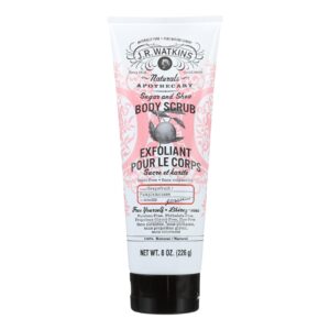 J.r. Watkins Body Scrub - 100 Percent Natural - Exfoliating - Sugar And Shea - Grapefruit - 8 Oz