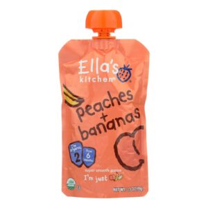 Ella's Kitchen Baby Food - Peaches Bananas - Case Of 12 - 3.5 Oz.