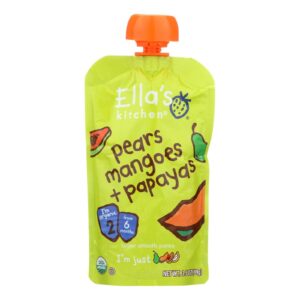 Ella's Kitchen Baby Food - Pears Mangoes Papayas - Case Of 12 - 3.5 Oz.