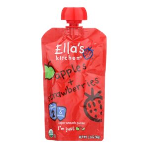 Ella's Kitchen Baby Food - Strawberry And Apple - Case Of 12 - 3.5 Oz.