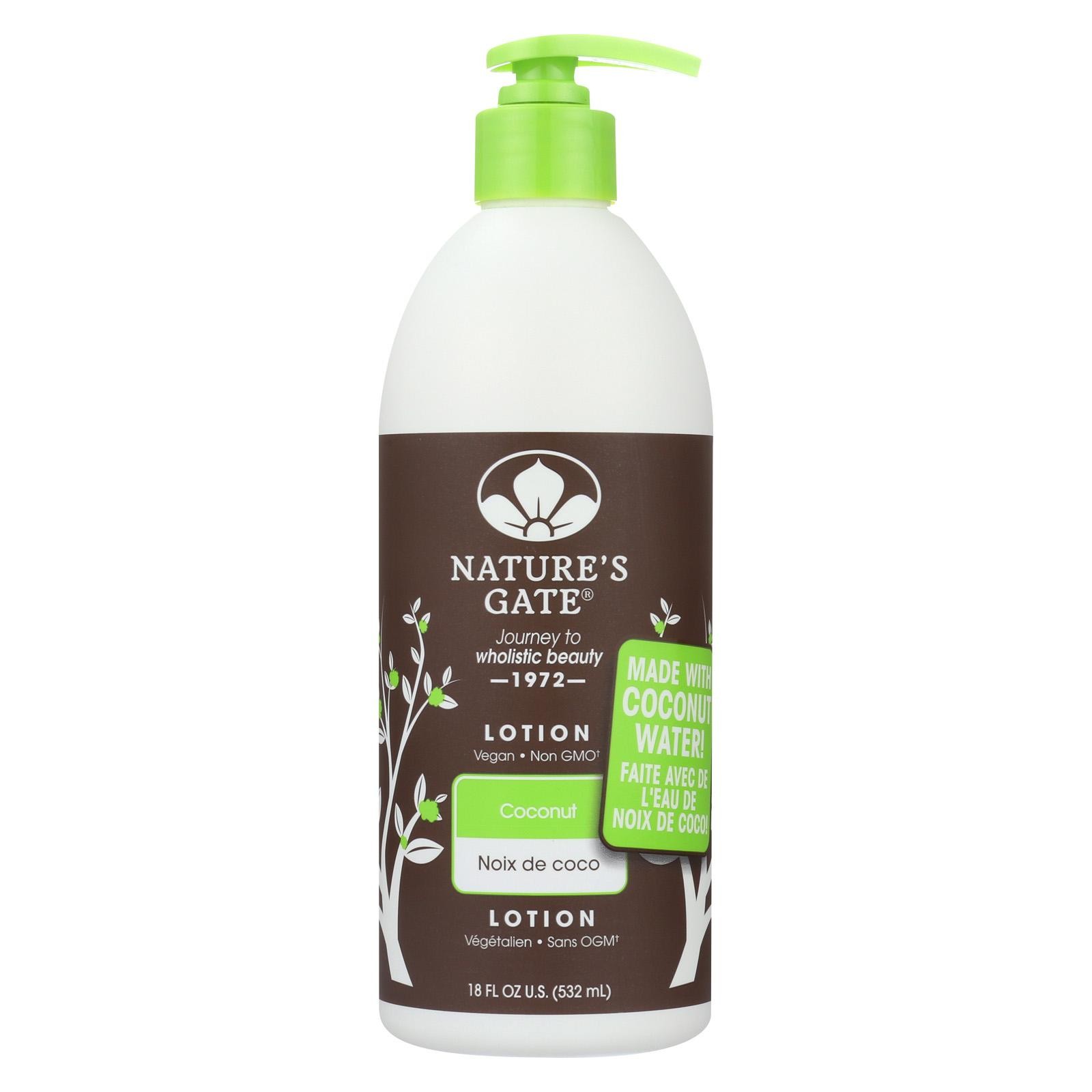 Nature's Gate Body Lotion - Coconut - 18 Fl Oz.