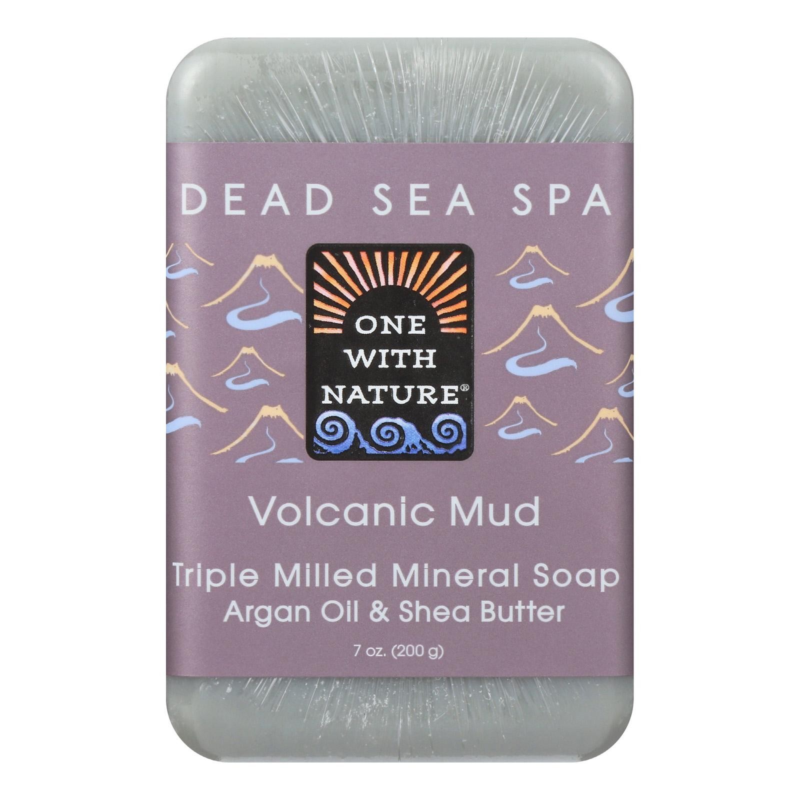 One With Nature Mud Soap - Volcanic - Case Of 6 - 7 Oz.