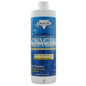 OxyLife Oxigênio com prata coloidal - sem sabor Plain 16 onças