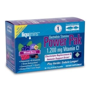 Trace Minerals Research Electrolyte Stamina Power Pak, Baga mista não transgênica - 30 Packets