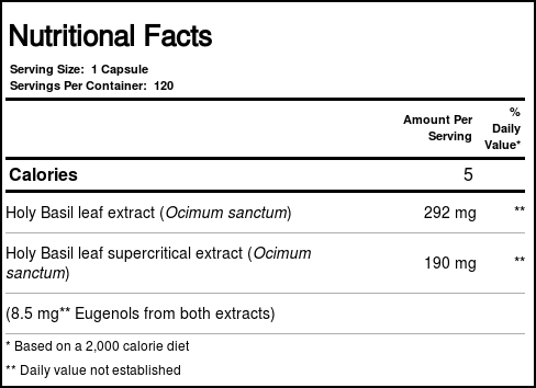 Gaia Herbs Holy Basil Folha - 120 Vegetarian Liquid Phyto-Cápsulas - Imagem 4