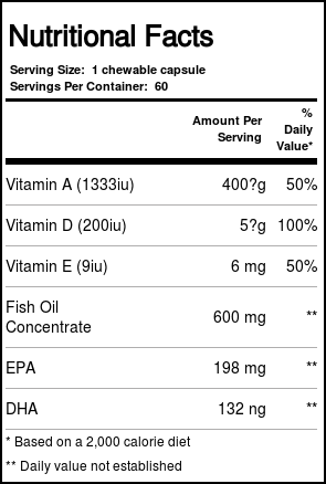 Health Aid KidzOmega Chewable One-A-Day, laranja - 60 Chewable Cápsulas - Imagem 4