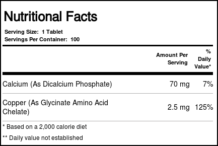 Solgar Quelato de cobre 100 Tabletes - Imagem 3