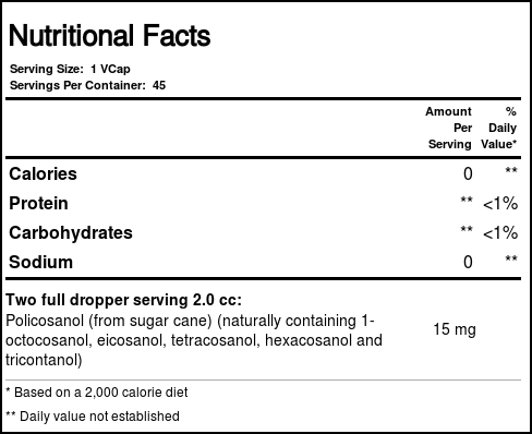 Only Natural Policosanol 99% 45 Cápsulas Vegetarianas - Imagem 4