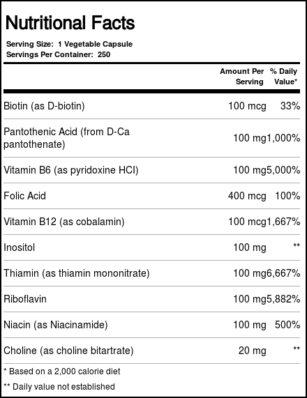 Solgar B-Complexo 100 250 Cápsulas Vegetarianas - Imagem 4