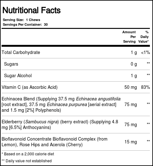 Kal Equinácea Jurassic com baga de sabugueiro de uvas 30 mastiga - Imagem 4