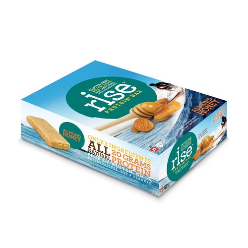 Rise Bar Barra de Proteína Almond Mel 2,1 onças