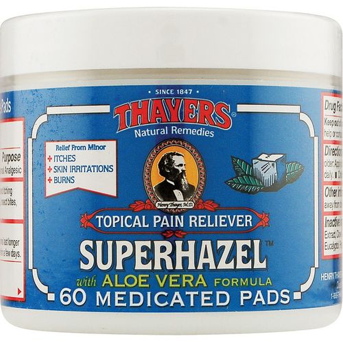 Thayers Witch Hazel Medicatd Pads 60pads