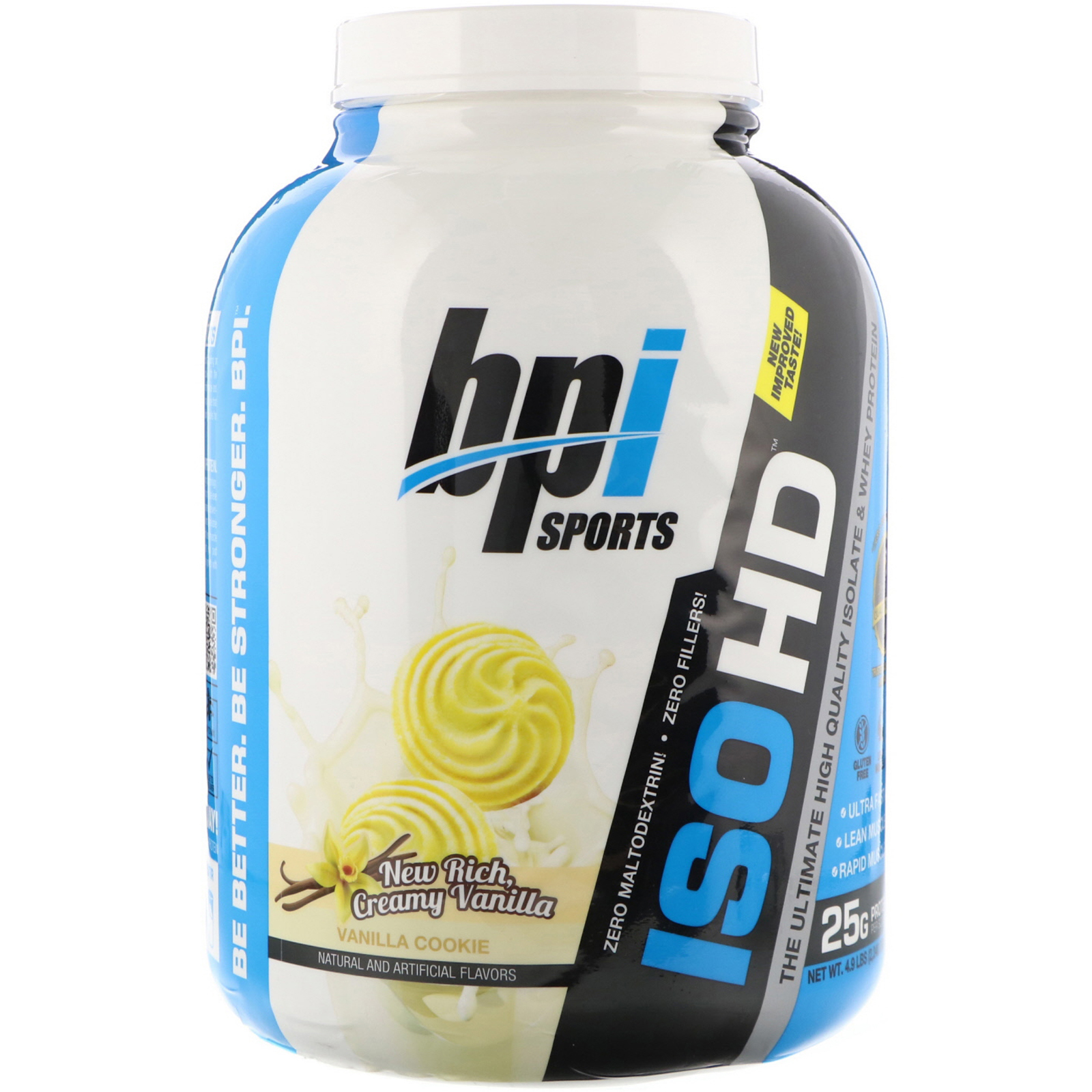 BPI Sports, ISO HD, Proteína Whey e Isolado, Cookie de Baunilha, 4.9 lbs (2.240 g)