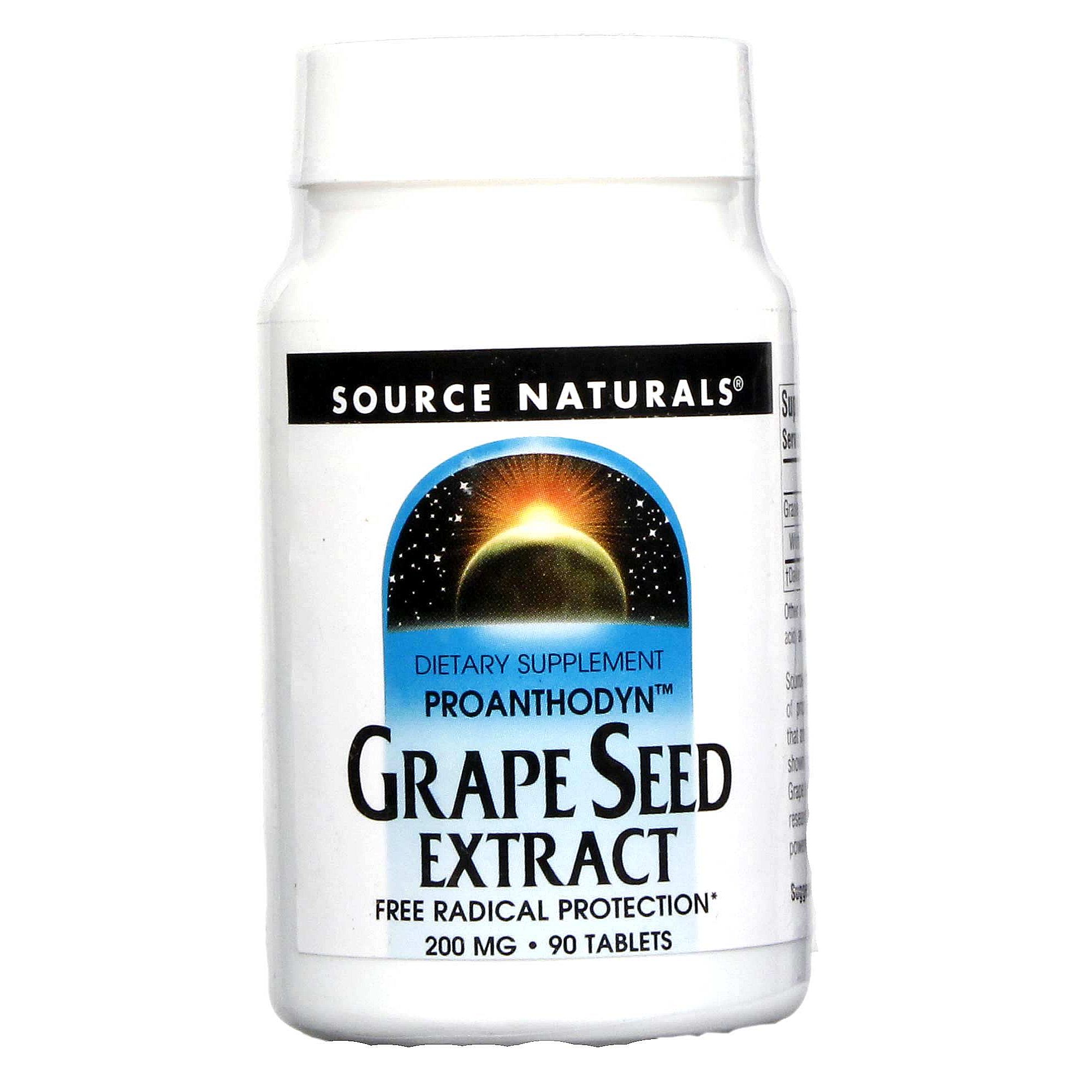 Source Naturals Extrato de semente de uva 200 mg 90 Tabletes