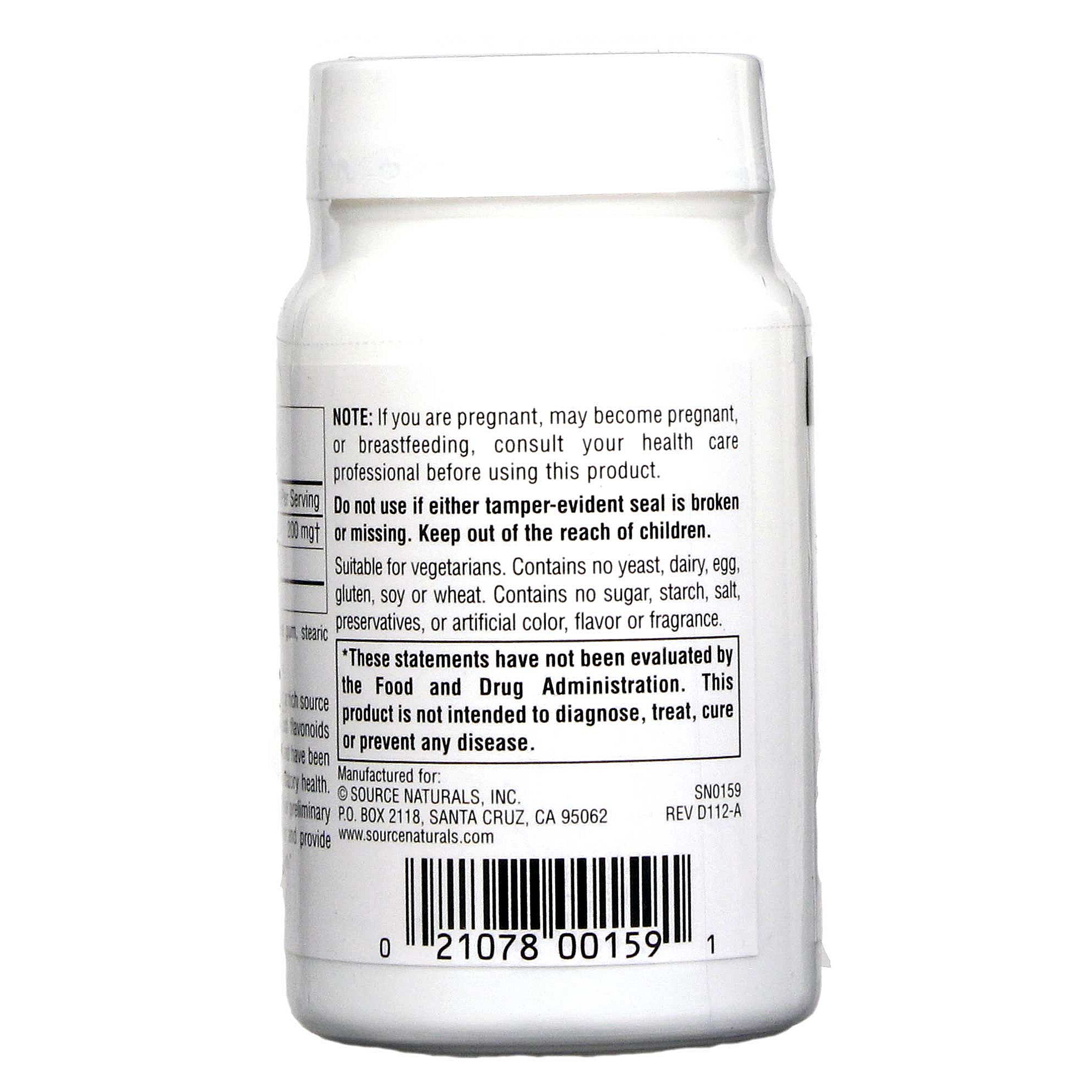 Source Naturals Extrato de semente de uva 200 mg 90 Tabletes - Imagem 3