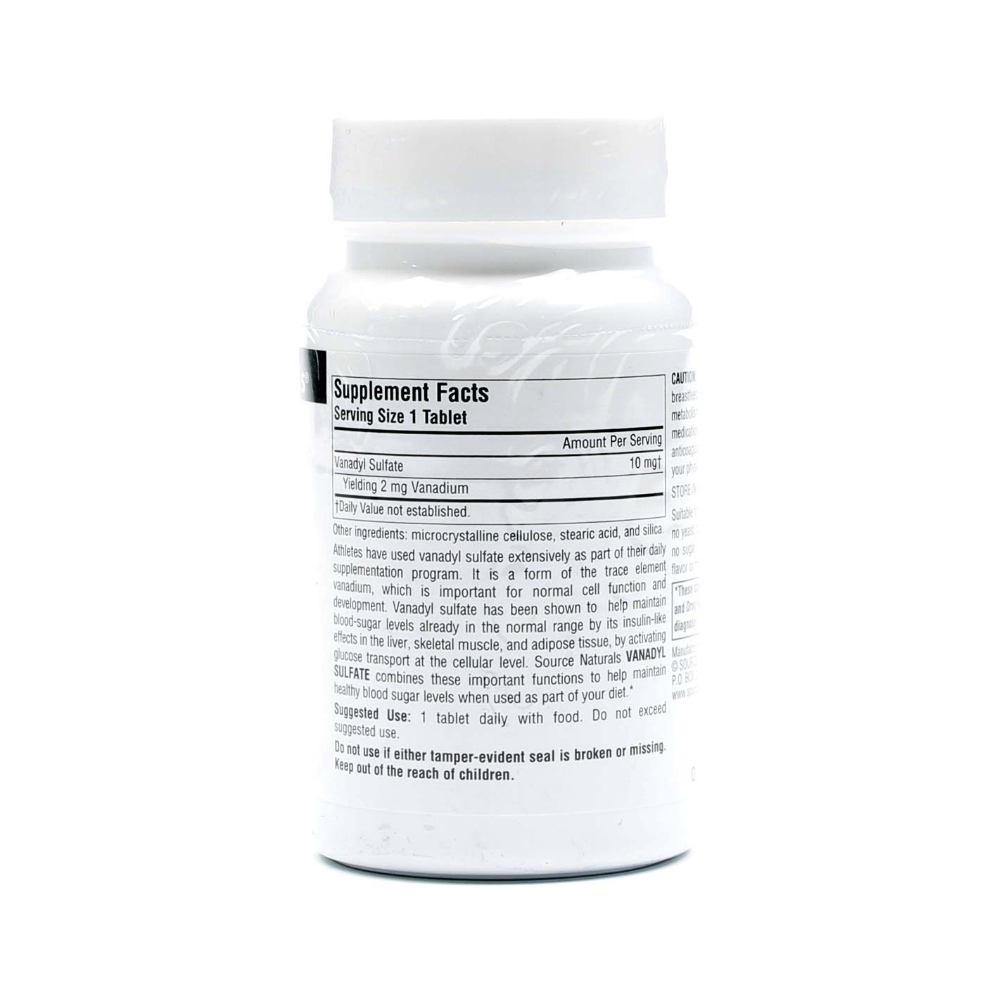 Source Naturals Sulfato de vanádio 100 Tabletes - Imagem 3