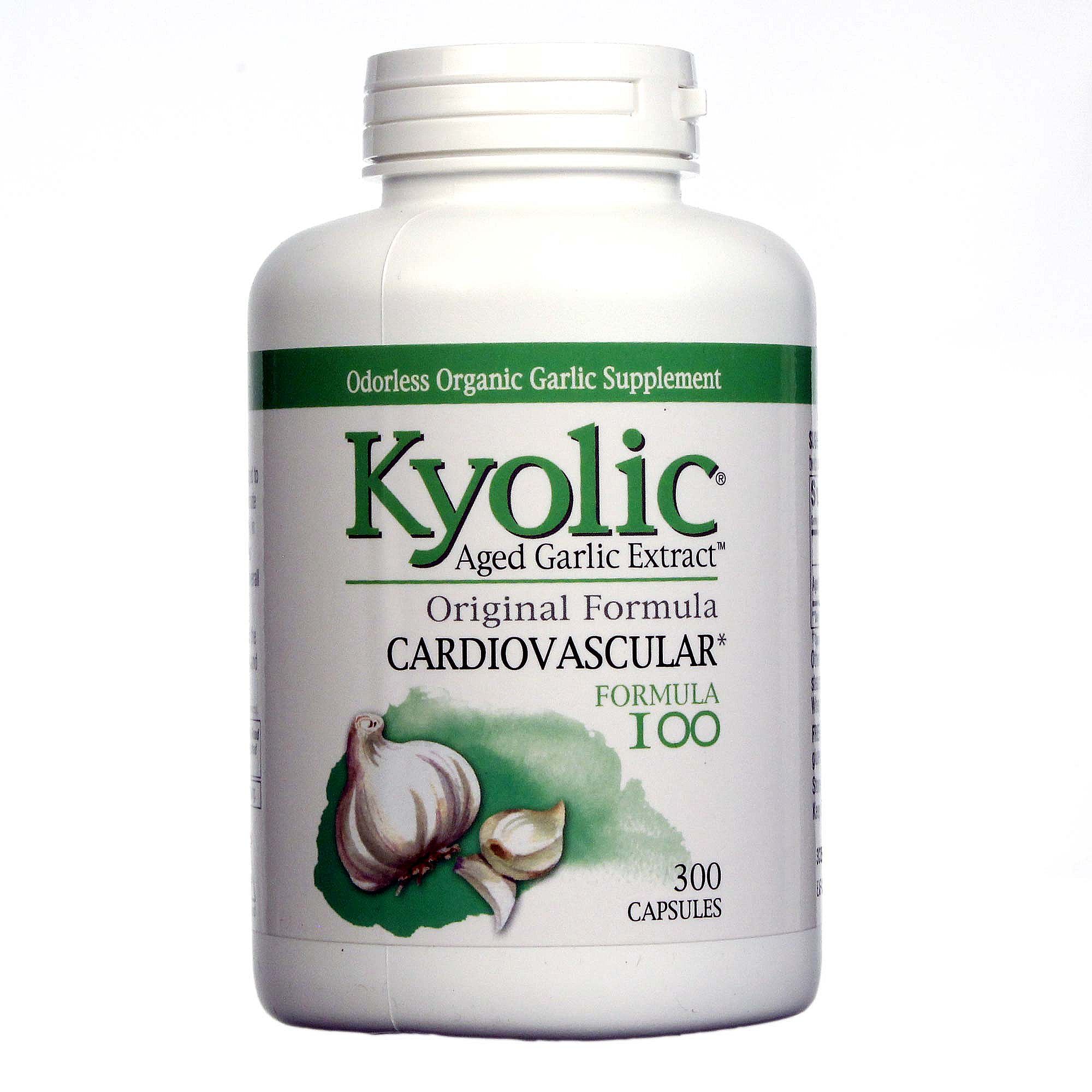 Kyolic Fórmula Kyolic 100 Extrato de alho Cardiovascular - levedura livre 300 Cápsulas