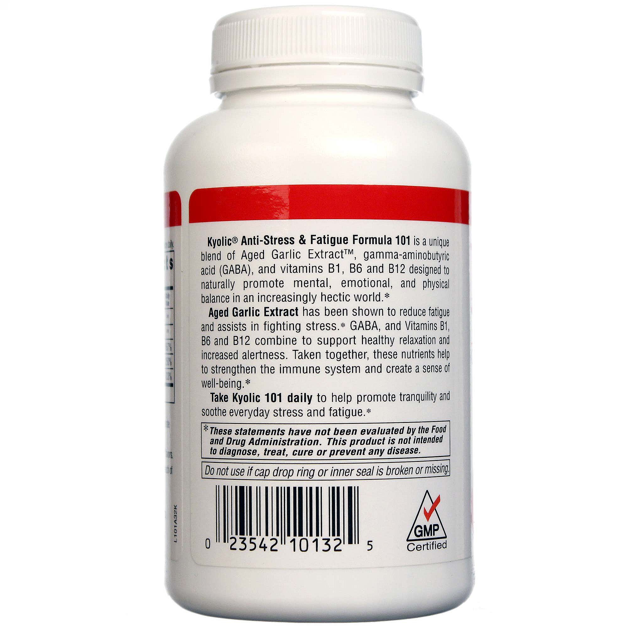 Kyolic Fórmula Kyolic 101 Alho Extrato de Levedura de energia com 200 Tabletes - Imagem 3