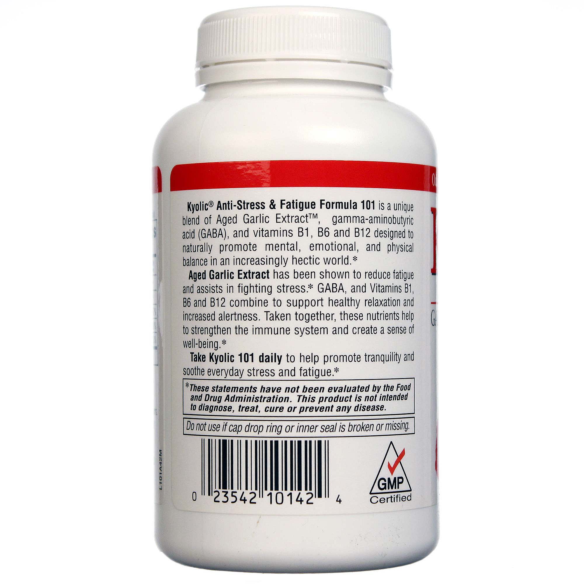 Kyolic Fórmula Kyolic 101 Alho Extrato de Levedura de energia com 200 Cápsulas - Imagem 3