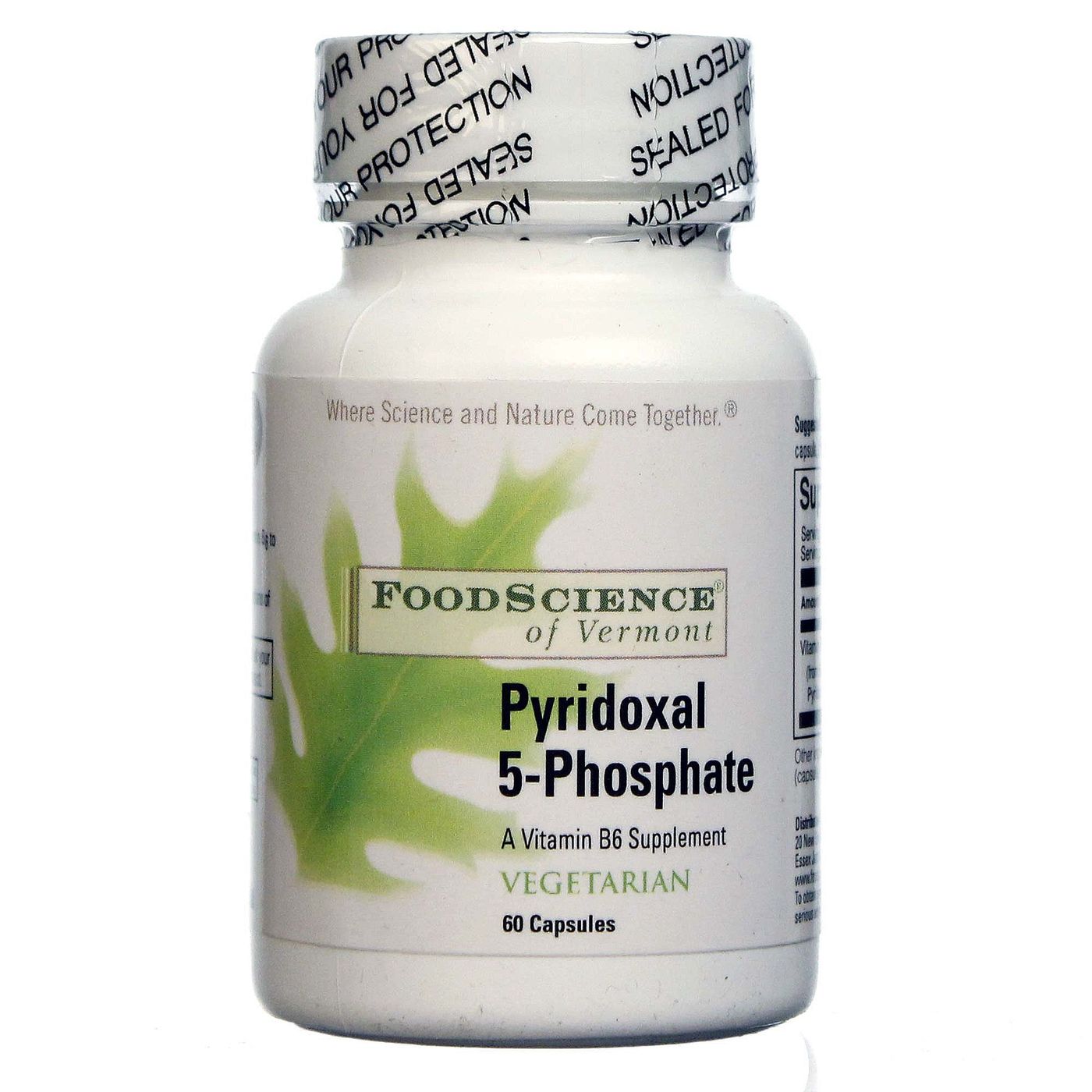 Food Science of Vermont Piridoxal 5-fosfato 60 Cápsulas Vegetarianas