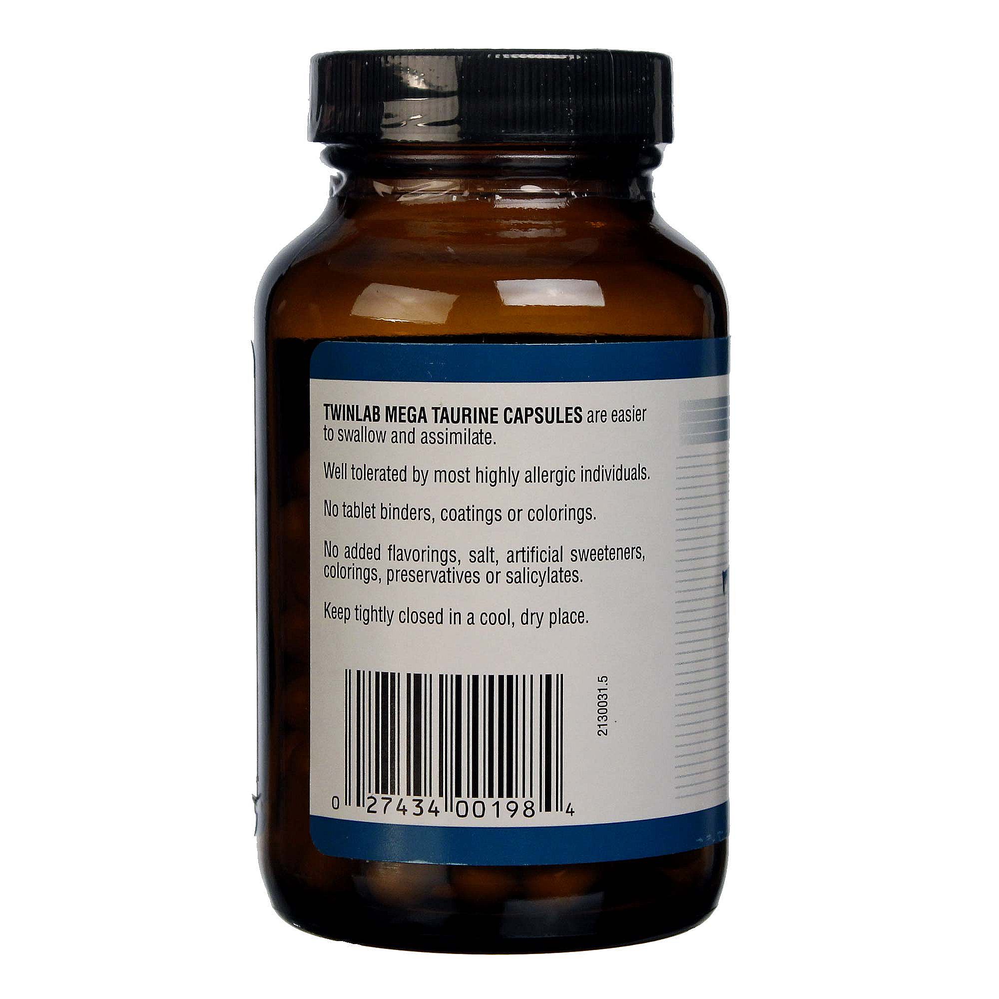 Twinlab Mega Taurina 50 Cápsulas - Imagem 3