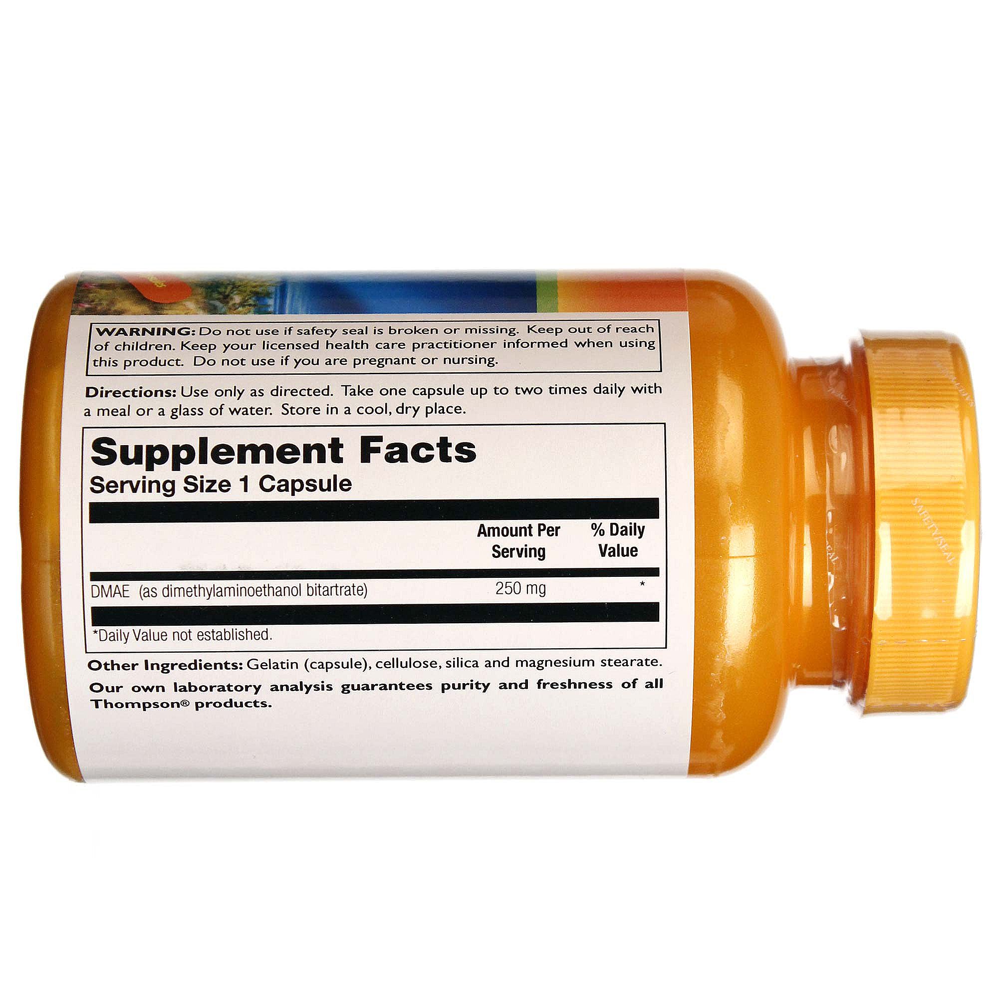 DMAE 250 mg Thompson 60 Cápsulas - Imagem 2