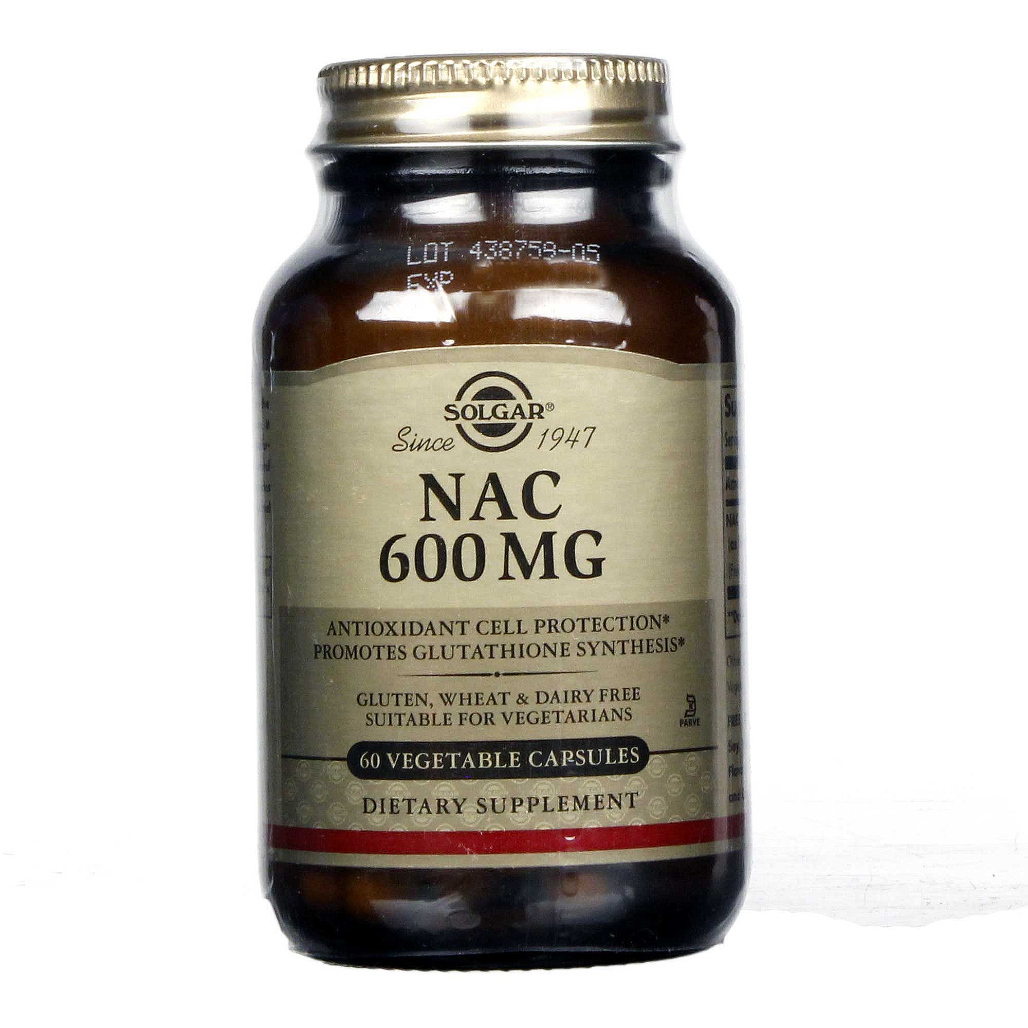 Solgar NAC 600 mg 60 Cápsulas Vegetarianas