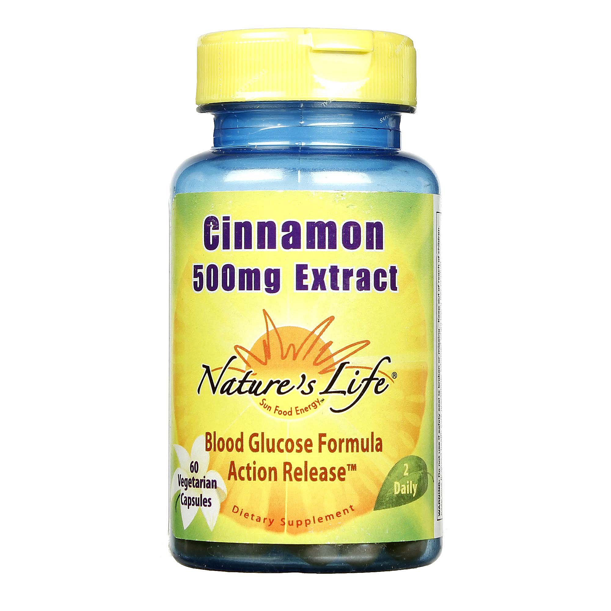 Nature's Life Canela Extrair 500 mg 60 Cápsulas Vegetarianas