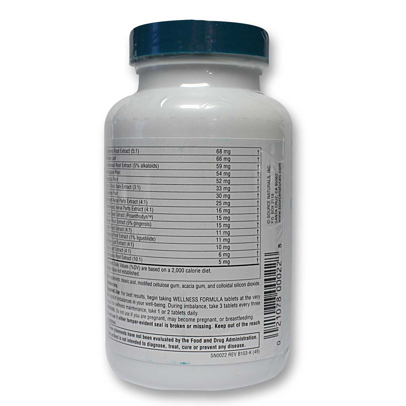 Source Naturals Formula Wellness 90 Tabletes - Imagem 3