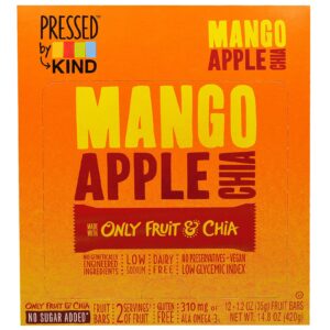 KIND Bars, Feito por GENTIL, Manga, Maçã e Chia, 12 barras de frutas - 35g cada