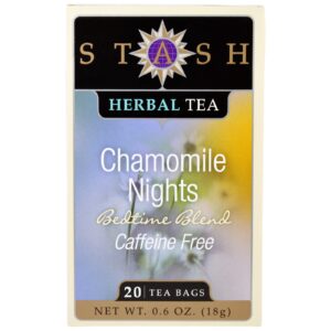 Stash Tea, Chá Herbal, Camomila, Sem Cafeína, 18 Sachês, 0,6 oz (18 g)