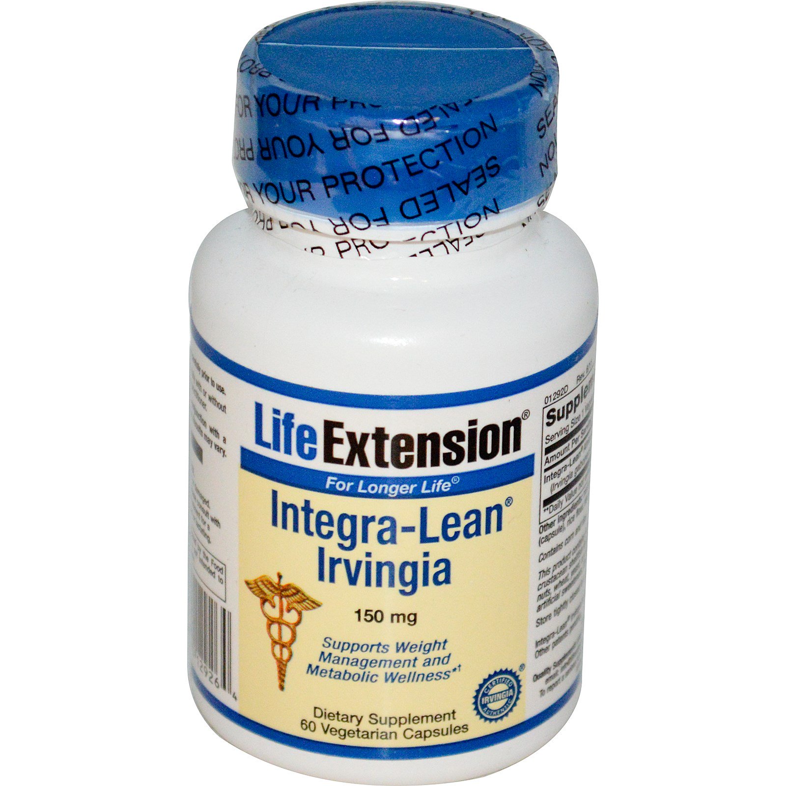 Life Extension, Integra-Lean, Manga Africana, 150 mg, 60 Cápsulas Vegetais