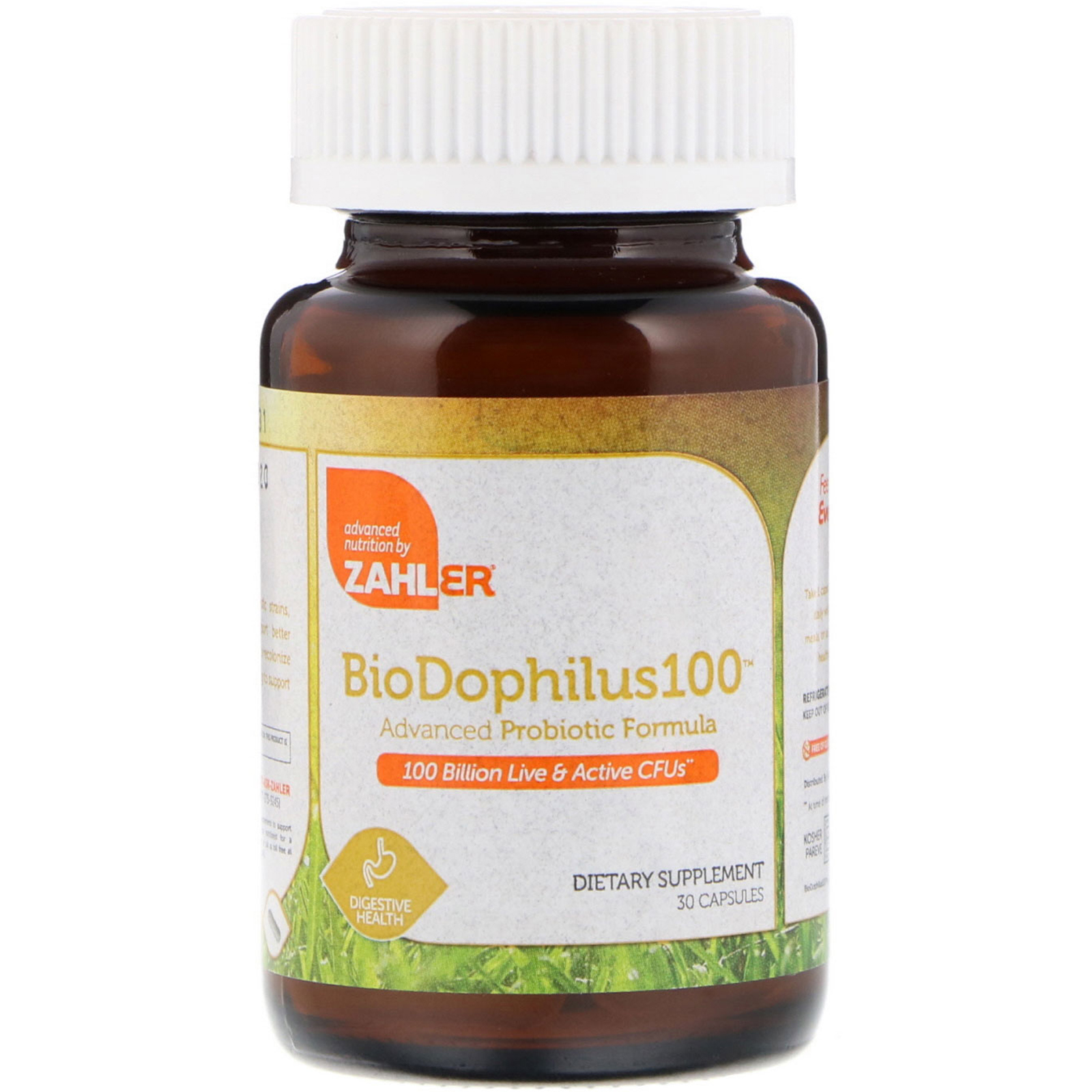 Zahler, Biodophilus100, Advanced Probiotic Formula, 30 Capsules - Imagem 3