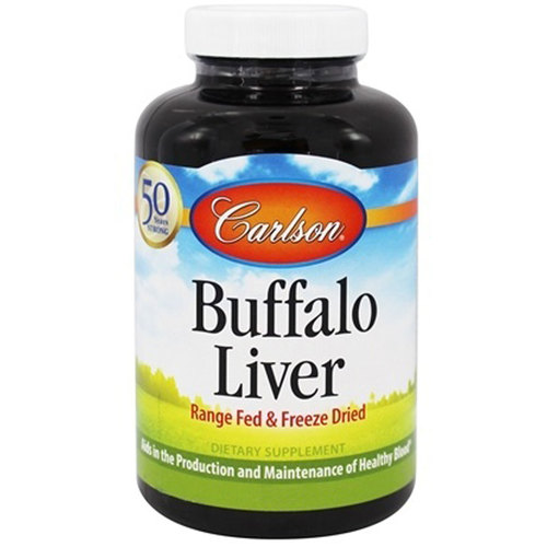 Carlson Labs Buffalo Liver - 500 mg - 180 Cápsulas
