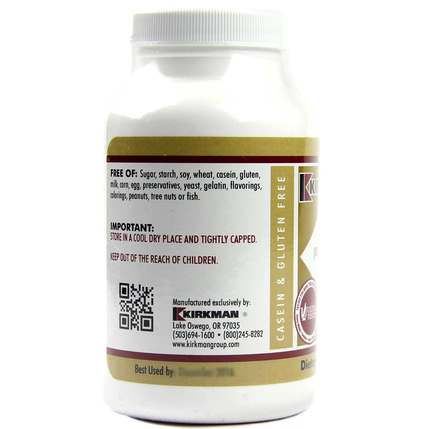 Kirkman Labs DMG (Dimethylglycine) com Folic Acid and B12, Hipoalergênico - 250 Cápsulas Vegetarianas - Imagem 3