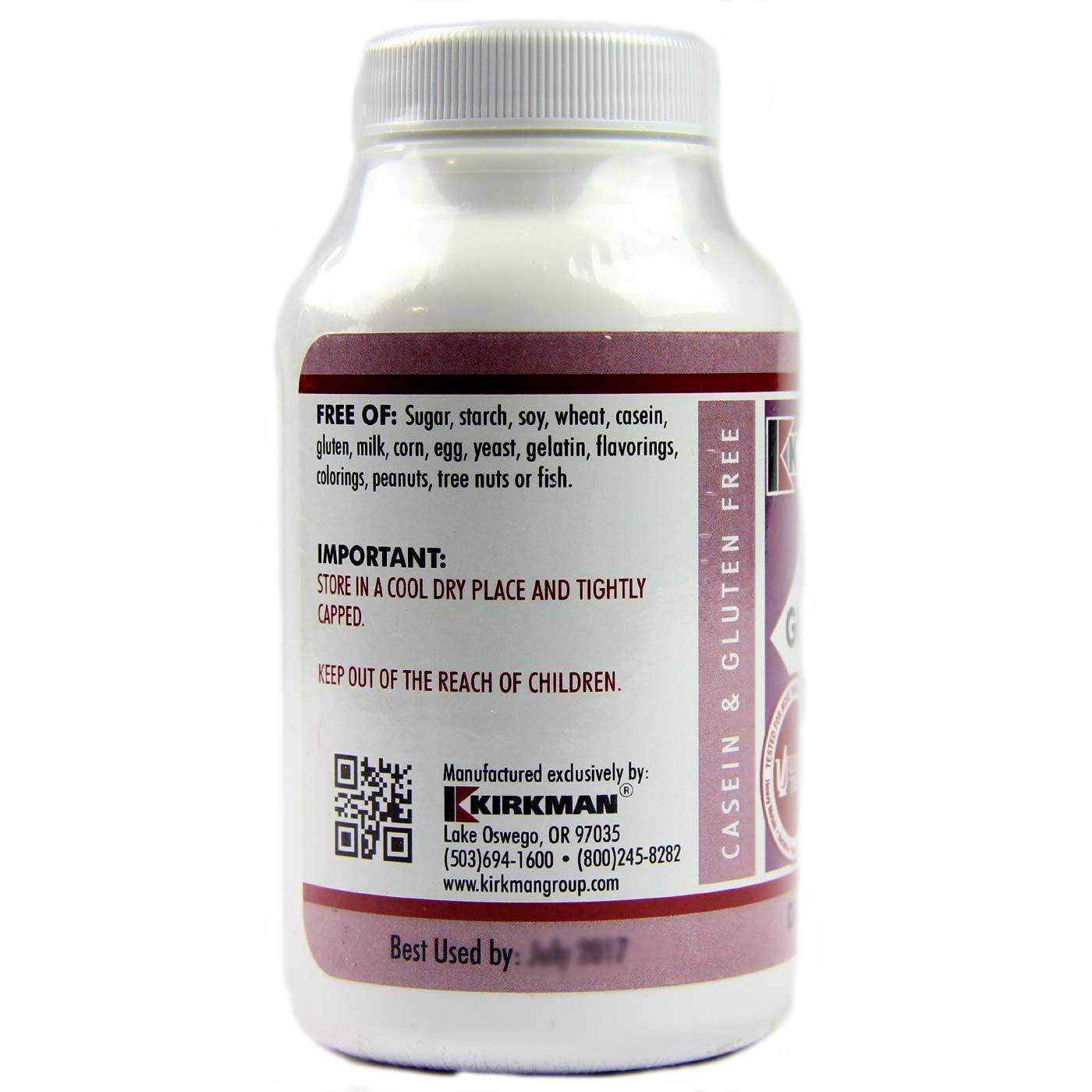Kirkman Labs Glutathione Assist, Hipoalergênico - 120 Cápsulas Vegetarianas - Imagem 3
