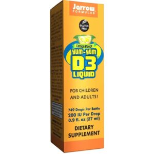 Jarrow Formulas Yum-Yum D3 Liquid, Limão - 0.9 fl oz