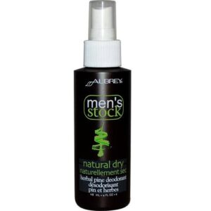 Aubrey Orgânicos Men's Stock Natural Dry Ervaal Pine Desodorante - 4 oz