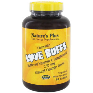 Nature's Plus Love Buffs Vitamina C, laranja - 250 mg - 90 Chewables