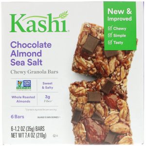 Comprar kashi, chewy granola bars, chocolate almond sea salt, 6 bars, 1. 2 oz (35 g) each preço no brasil mercearia suplemento importado loja 5 online promoção - 2 de fevereiro de 2023