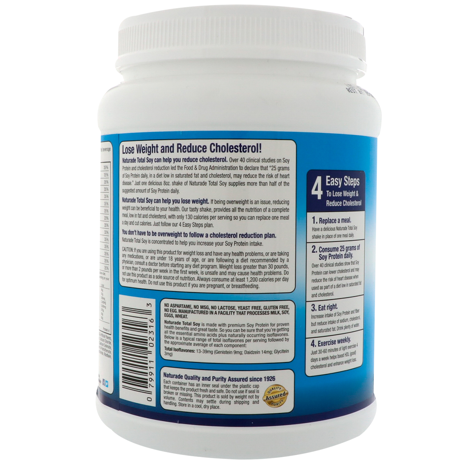 Naturade, Soja Total, Shake de Perda de Peso, Baunilha, 540 g - Imagem 3