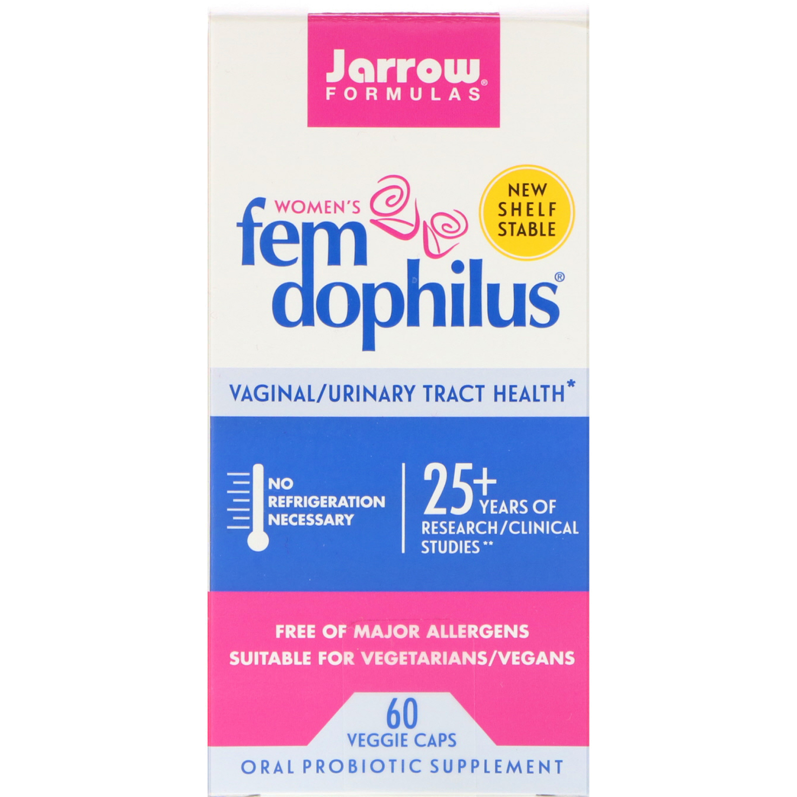 Jarrow Formulas, Fem Dophilus para Mulheres, 60 Cápsulas Vegetais