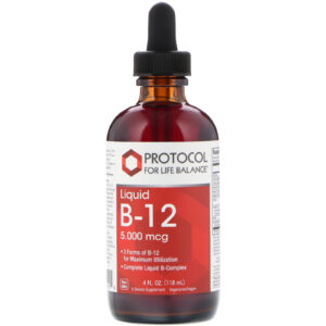 Protocol for Life Balance, Liquid B-12, 5,000 mcg, 4 fl oz (118 ml)